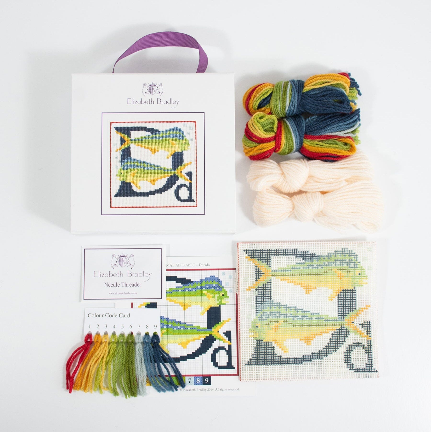 Letter D   Dorado Needlepoint Kit Kits Elizabeth Bradley Design  - 1