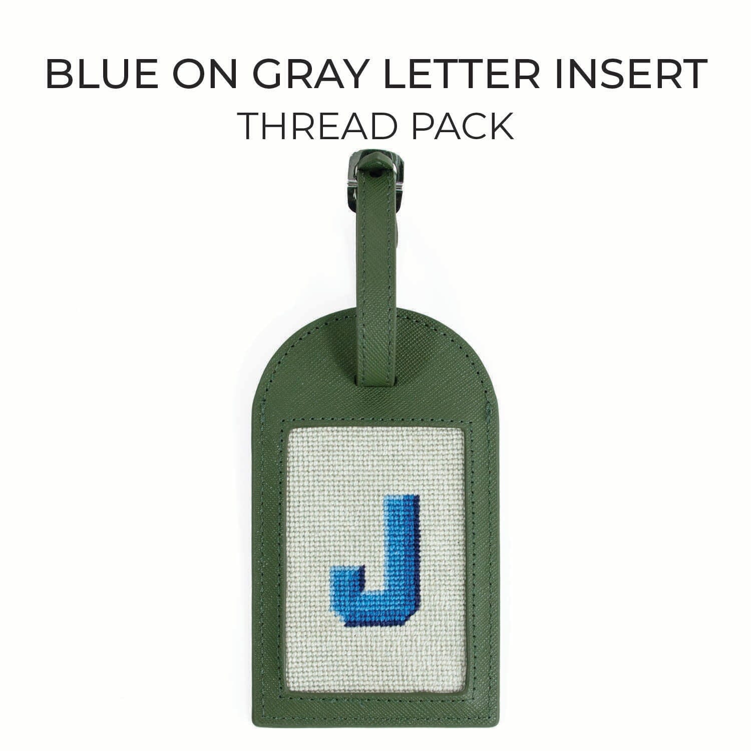 Letter Insert Thread Pack - Blue on Gray Threads Needlepoint.Com 