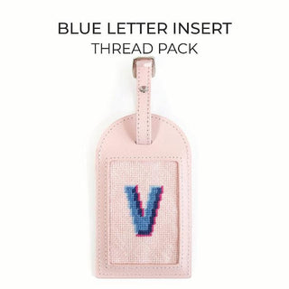 Letter Insert Thread Pack   Blue on Pink Threads Needlepoint.Com 
