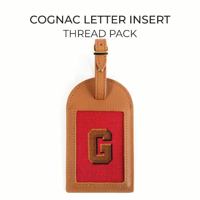 Letter Insert Thread Pack - Cognac on Red Threads Needlepoint.Com 