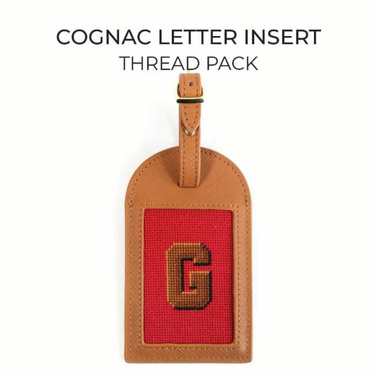 Letter Insert Thread Pack - Cognac on Red Threads Needlepoint.Com 