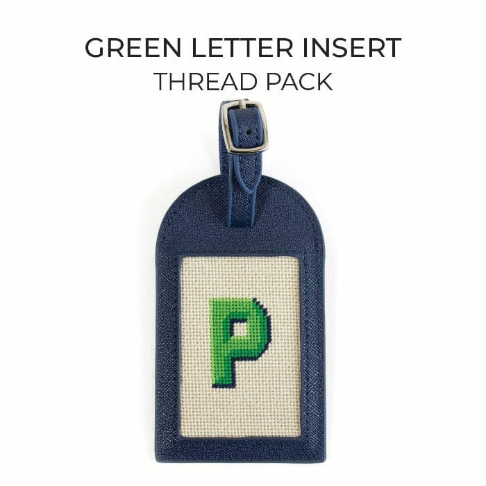 Letter Insert Thread Pack - Green on Ecru Threads Needlepoint.Com 