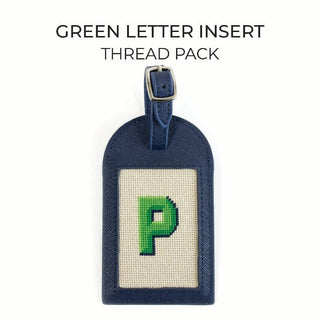 Letter Insert Thread Pack   Green on Ecru Threads Needlepoint.Com 
