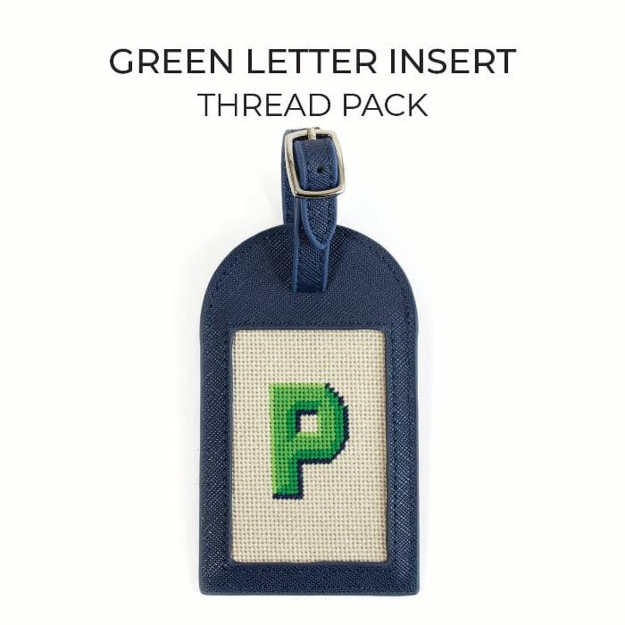 Letter Insert Thread Pack   Green on Ecru Threads Needlepoint.Com 
