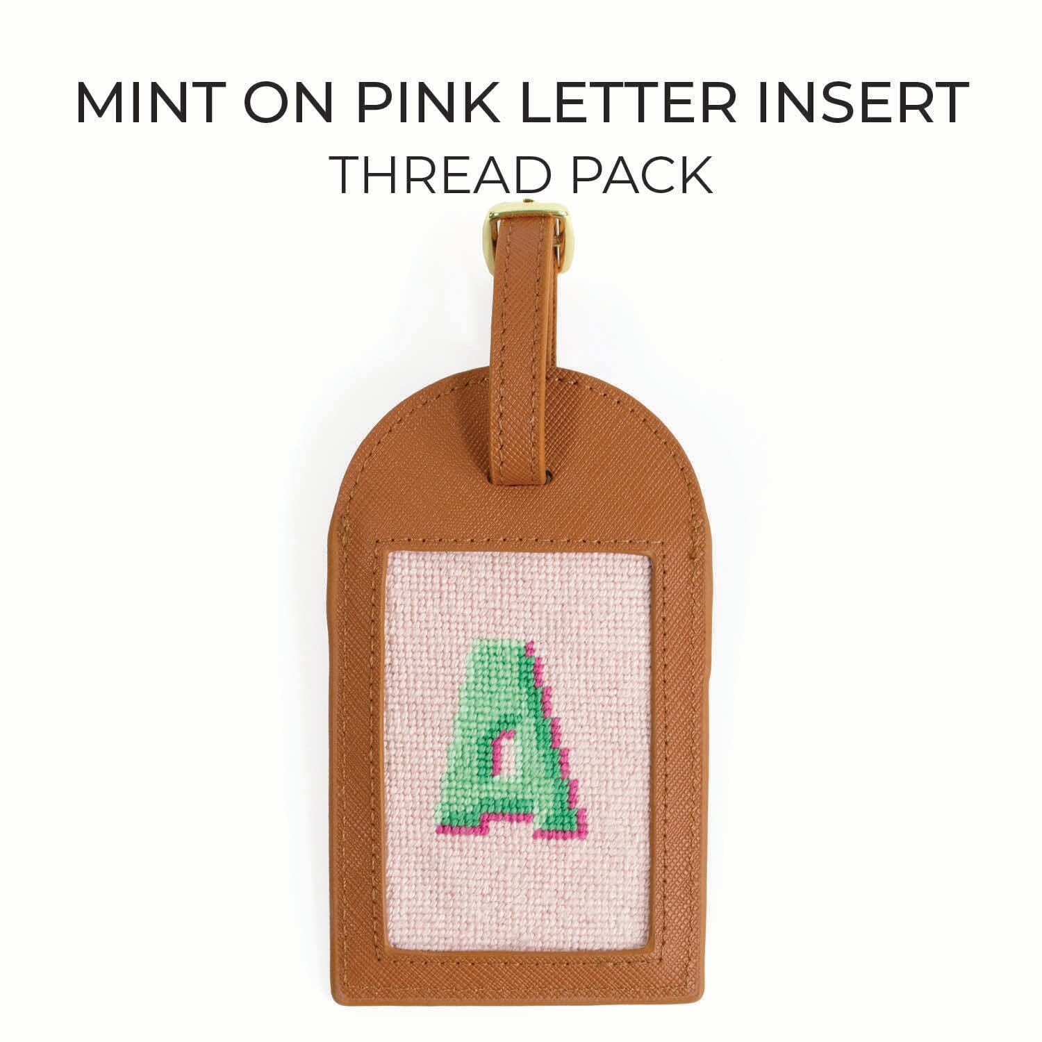 Letter Insert Thread Pack - Mint on Pink Threads Needlepoint.Com 