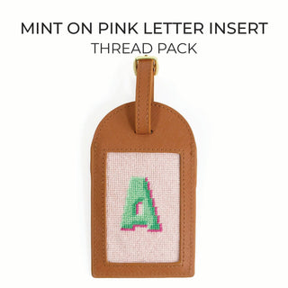 Letter Insert Thread Pack   Mint on Pink Threads Needlepoint.Com 
