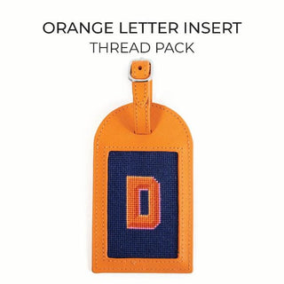 Letter Insert Thread Pack   Orange on Navy Threads Needlepoint.Com 
