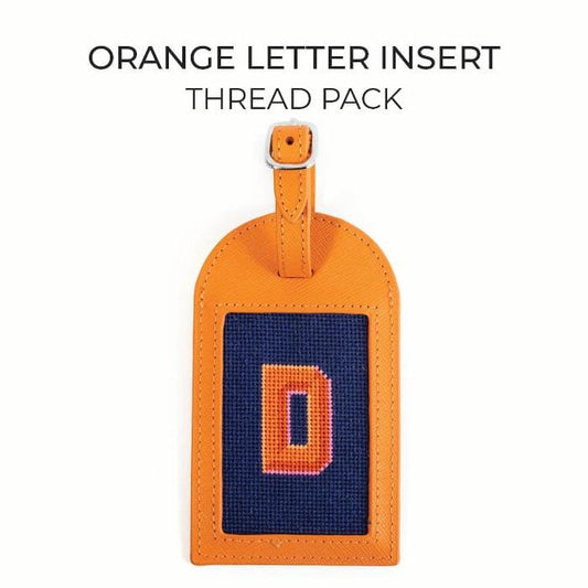 Letter Insert Thread Pack - Orange on Navy Threads Needlepoint.Com 