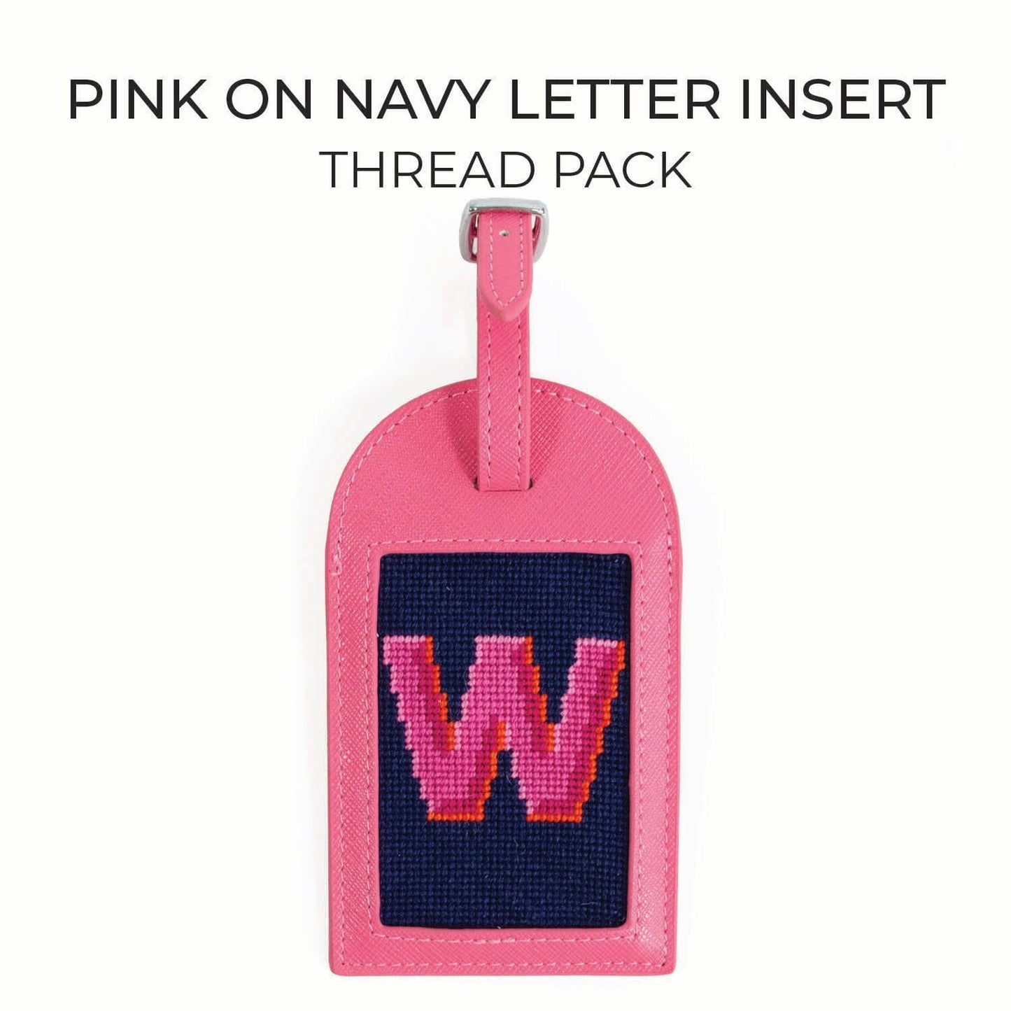 Letter Insert Thread Pack - Pink on Navy Threads Needlepoint.Com 