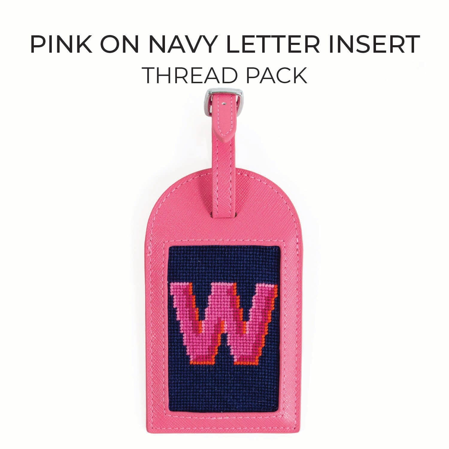 Letter Insert Thread Pack   Pink on Navy Threads Needlepoint.Com 
