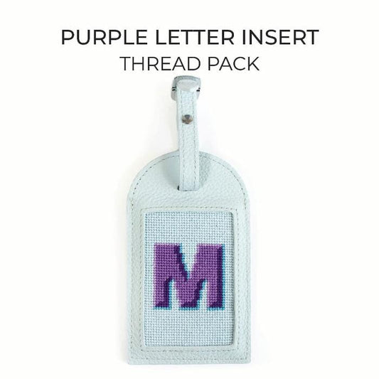 Letter Insert Thread Pack - Purple on Aqua Threads Needlepoint.Com 