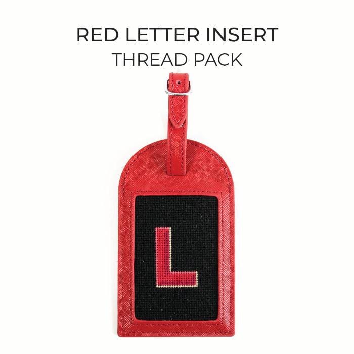 Letter Insert Thread Pack - Red on Black Threads Needlepoint.Com 