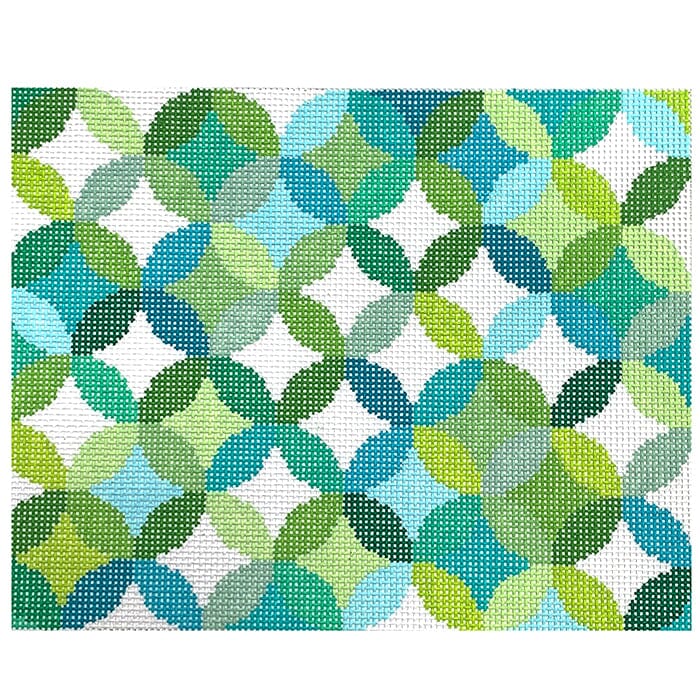 Libby Clutch   Quilt Rings Painted Canvas Elizabeth Crane Swartz Designs 
