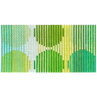 Libby Graphic Insert 3x6   Greens Painted Canvas Elizabeth Crane Swartz Designs 
