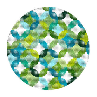 Libby Ornament   Quilt Rings Painted Canvas Elizabeth Crane Swartz Designs 
