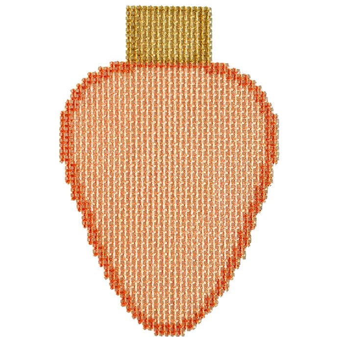 Light Orange Lightbulb Printed Canvas Needlepoint To Go 