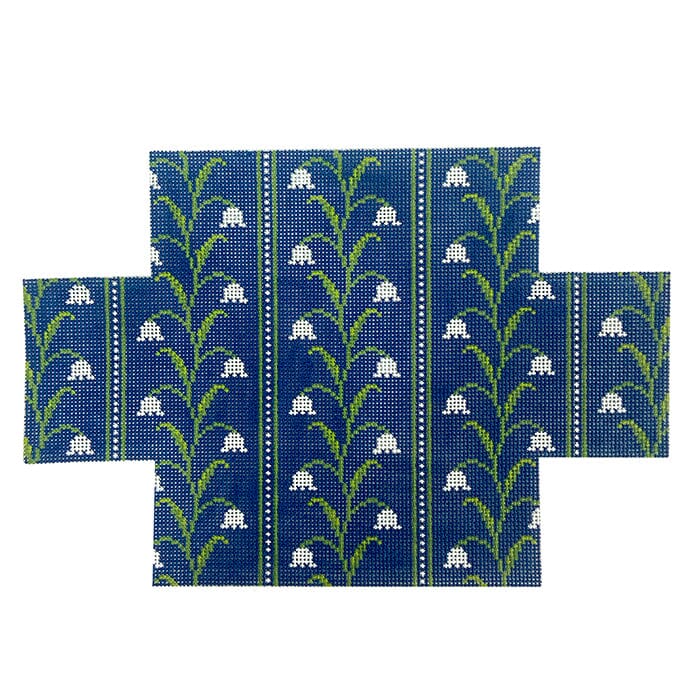 Lily of the Valley Brick Cover   Dark Blue Painted Canvas Thorn Alexander 
