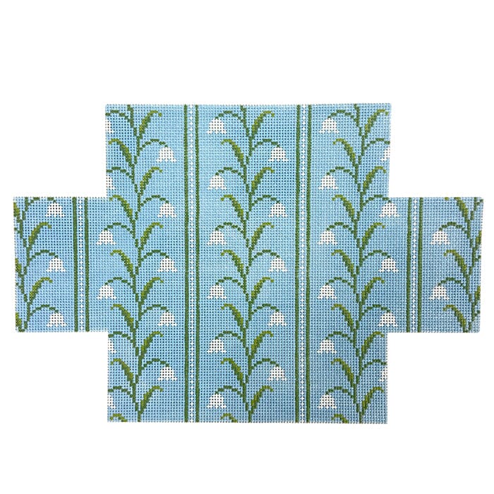Lily of the Valley Brick Cover   Light Blue Painted Canvas Thorn Alexander 
