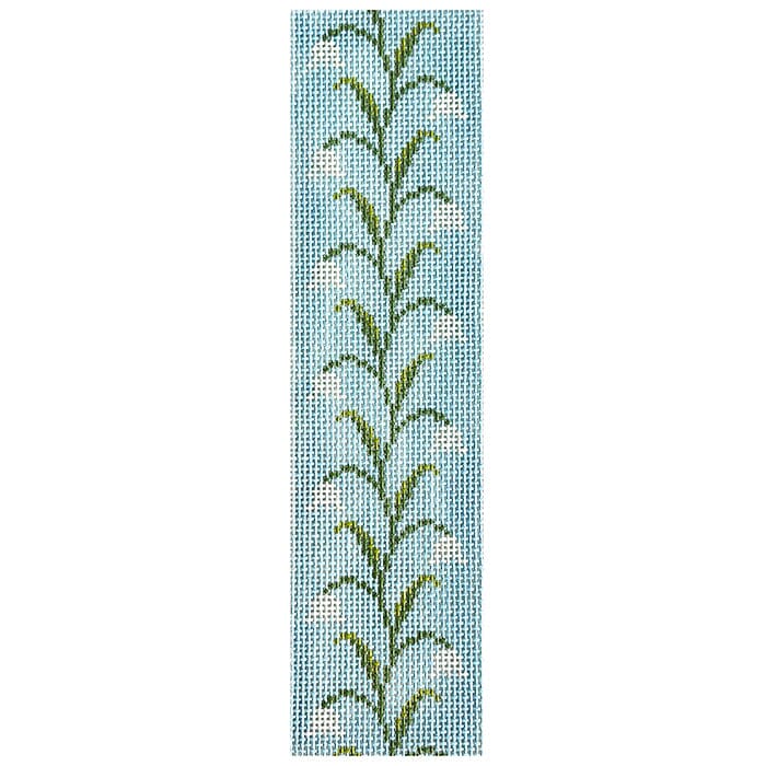 Lily of the Valley Key Fob - Light Blue Painted Canvas Thorn Alexander 