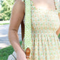 Lime/White Fretwork Crossbody Strap Printed Canvas Two Sisters Needlepoint 