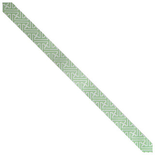 Lime/White Fretwork Crossbody Strap Printed Canvas Two Sisters Needlepoint 
