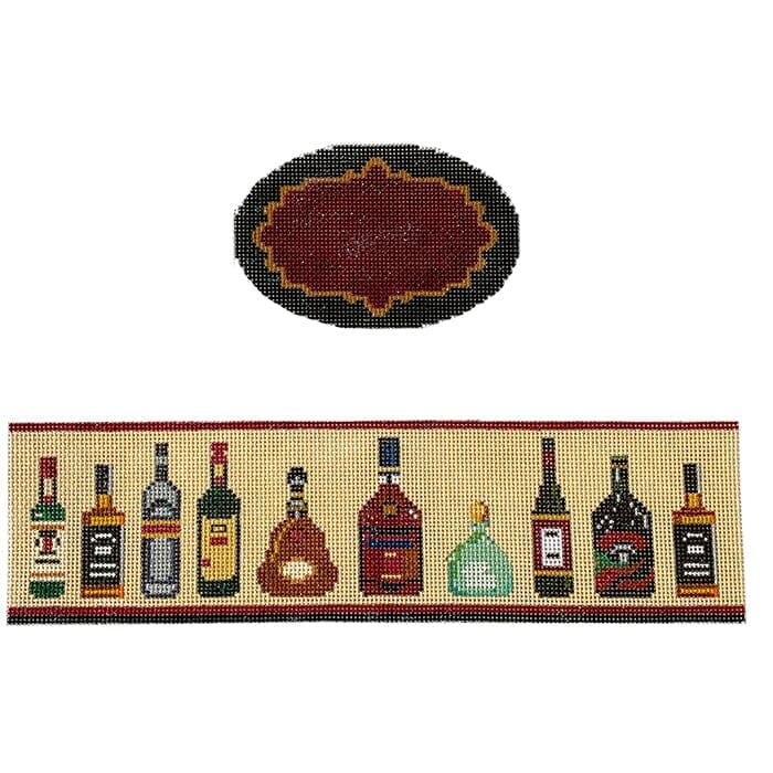 Liquor hinged box with hardware Painted Canvas Funda Scully 