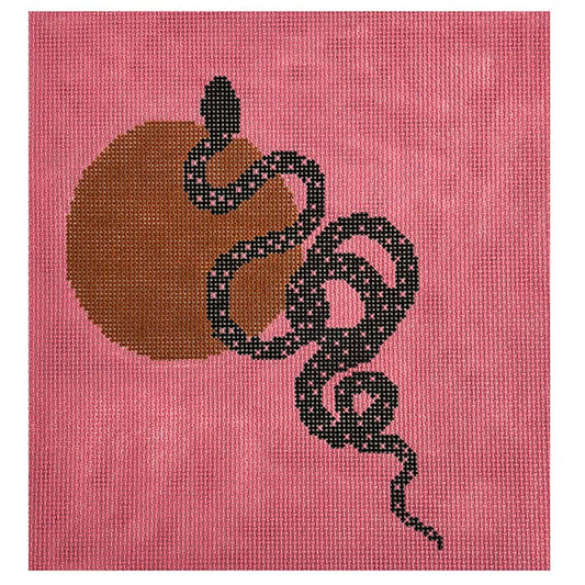 Little Snake on Pink Painted Canvas Alice & Blue 