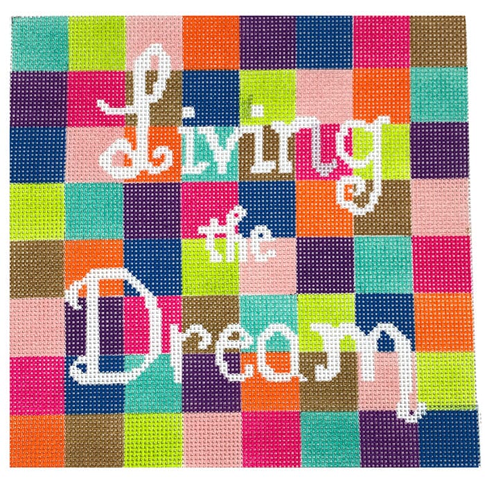 Living the Dream Painted Canvas Stitch Rock Designs  - 1