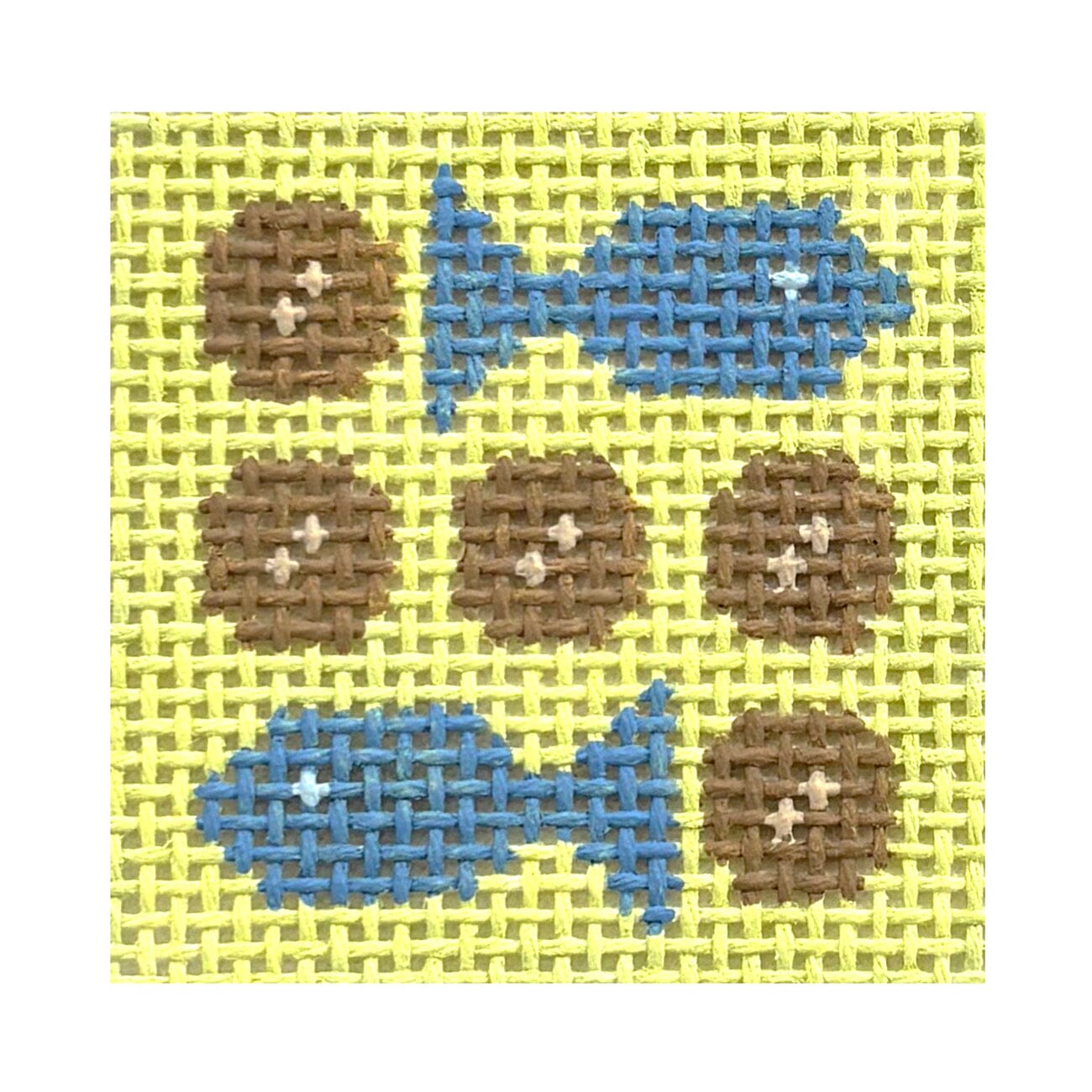 Loaves and Fishes Mini Square Painted Canvas Atlantic Blue Canvas  - 1