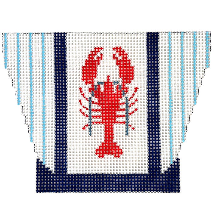 Lobster Mini Tote Ornament Painted Canvas Vallerie Needlepoint Gallery  - 1