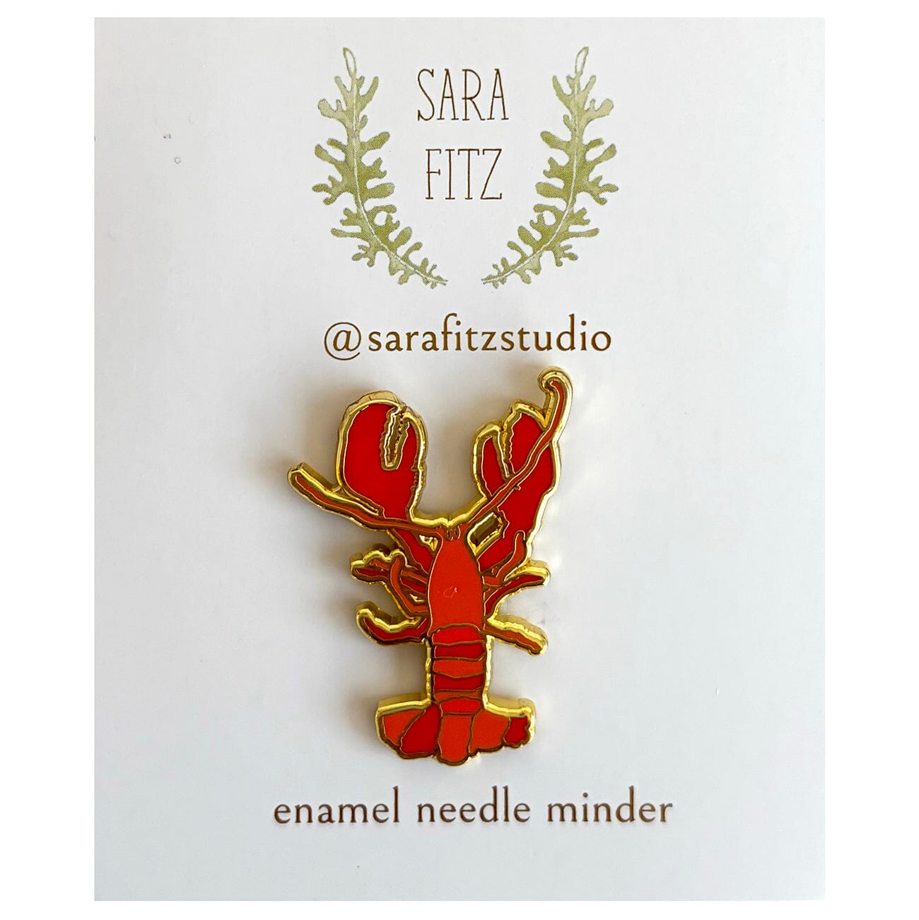 Lobster Needle Minder Accessories Sara Fitz Studio 
