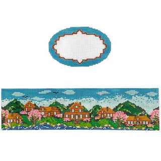 Log Cabbin Painted Canvas Funda Scully 

