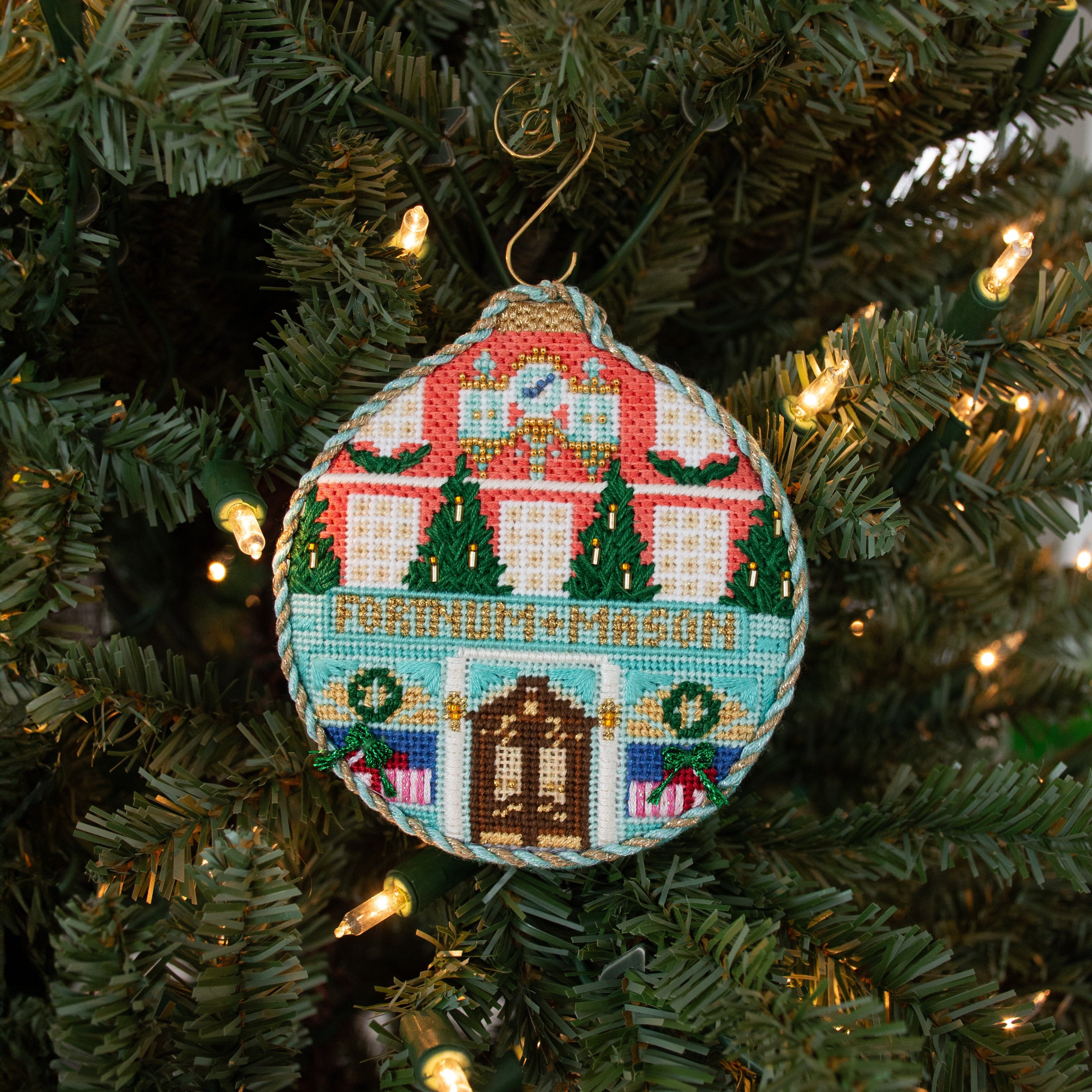 London Store Fronts   Fortnum and Mason with Stitch Guide Printed Canvas Needlepoint To Go 
