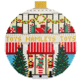 London Store Fronts  Hamleys with Stitch Guide Printed Canvas Needlepoint To Go 
