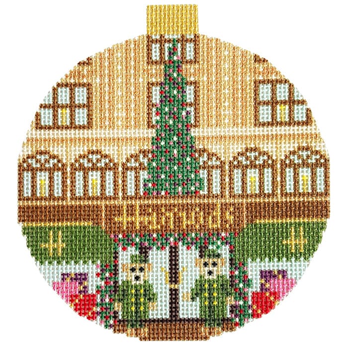 London Store Fronts  Harrods with Stitch Guide Printed Canvas Needlepoint To Go 

