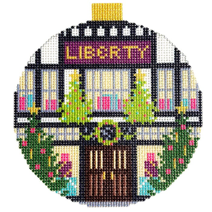 London Store Fronts- Liberty with Stitch Guide Printed Canvas Needlepoint To Go 