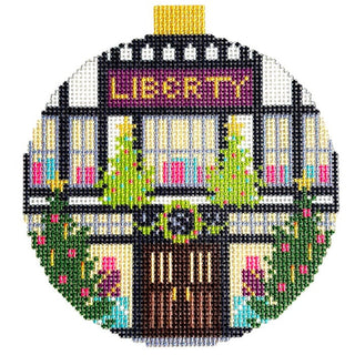 London Store Fronts  Liberty with Stitch Guide Printed Canvas Needlepoint To Go 
