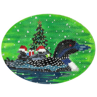 Loon Family Ornament Painted Canvas Scott Church Creative 
