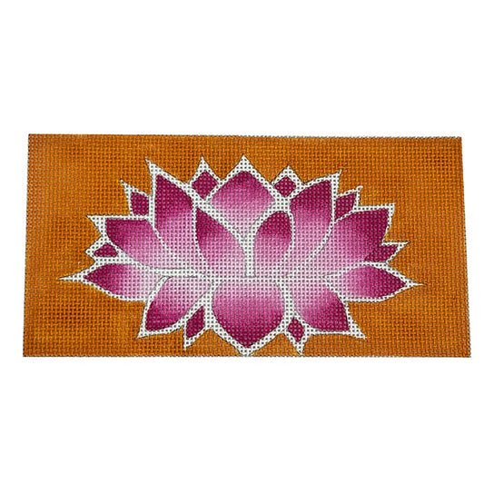Lotus Flowers Clutch Insert Painted Canvas Colors of Praise 