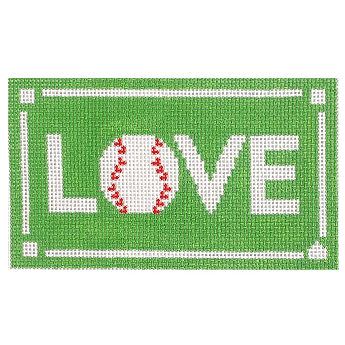 Love Baseball Painted Canvas Love MHB Studio 