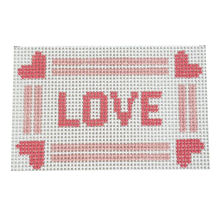 LOVE Canvas Painted Canvas Goodpoint Needlepoint 