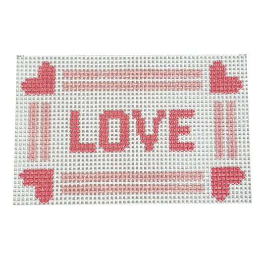 LOVE Canvas Painted Canvas Goodpoint Needlepoint 