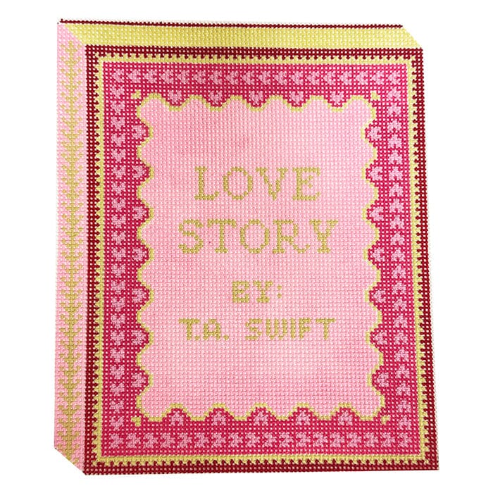 Love Story Book Cover Painted Canvas KCN Designers 