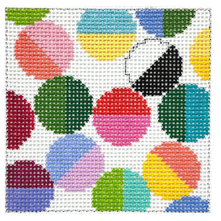 Lulu Coaster   All the Colors Painted Canvas Elizabeth Crane Swartz Designs 
