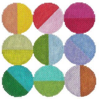 Lulu Tic Tac Toe   All Colors Painted Canvas Elizabeth Crane Swartz Designs 
