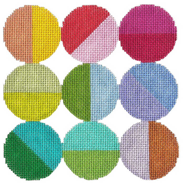 Lulu Tic Tac Toe   All Colors Painted Canvas Elizabeth Crane Swartz Designs 
