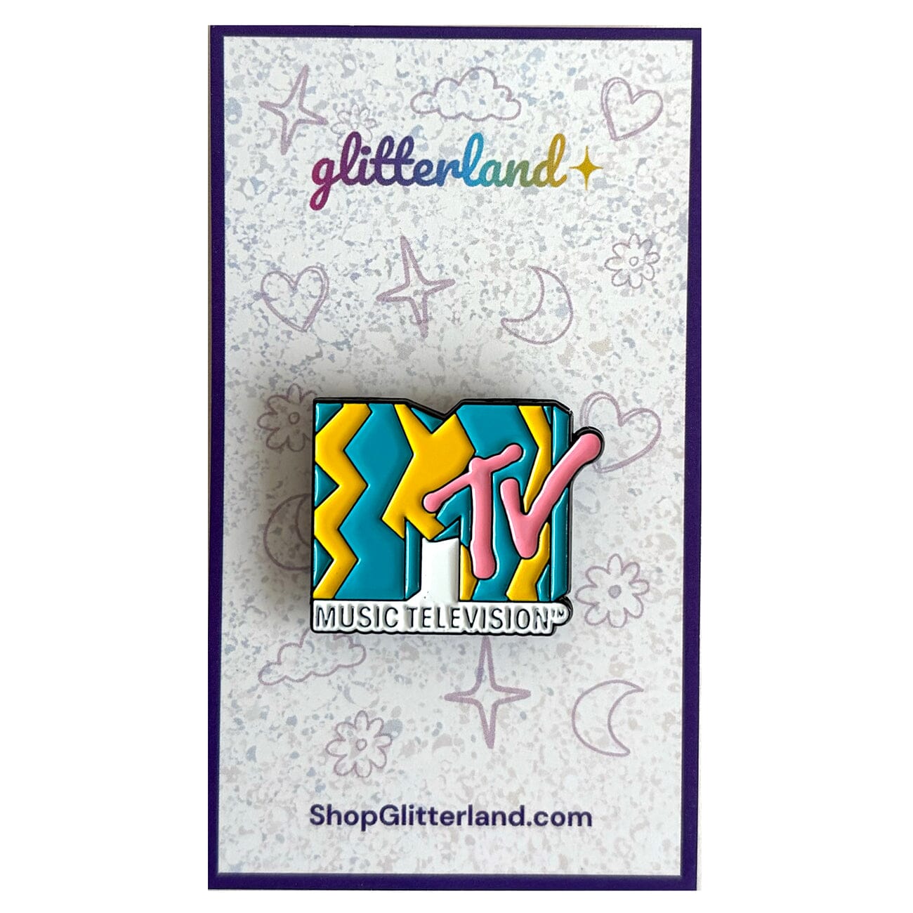 M  Blue / Yellow Wavy Needle Minder Accessories Glitterland  - 1