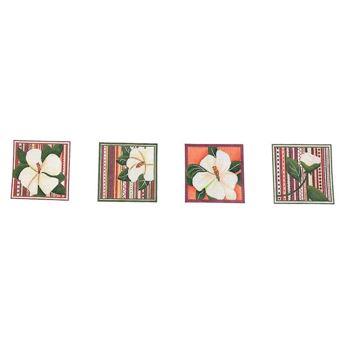 Magnolia Coasters Painted Canvas Whimsy & Grace