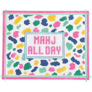 Mahj All Day Tile Bag Painted Canvas KCN Designers 
