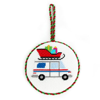 Mail Delivery Truck with Stitch Guide Painted Canvas Vallerie Needlepoint Gallery 
